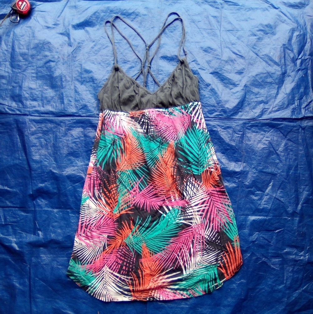 Roxy Colorful Palm Print Dress